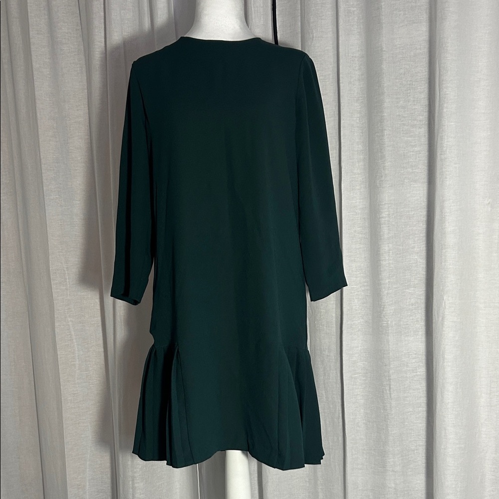 Long Sleeve Dark Green Dress